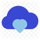 Corazón de nube  Icono