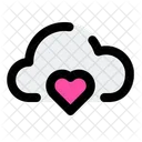 Corazón de nube  Icono