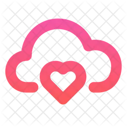 Corazón de nube  Icono