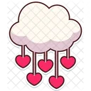 Gota de corazón de nube  Icono