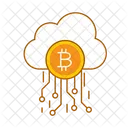 Criptografia En La Nube Bitcoin En La Nube Criptomoneda Icono