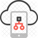 Datos en la nube móvil  Icono