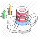 Base De Datos Base De Datos En La Nube Servicio En La Nube Icon