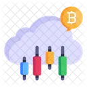 Dinero En La Nube Nube Criptografica Nube Bitcoin Icono