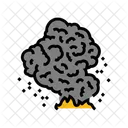 Ceniza Nube Incendio Forestal Icono