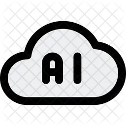 Nube de inteligencia artificial  Icono