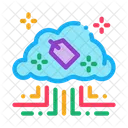 Etiqueta Internet Nube Icono