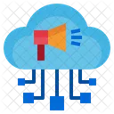 Nube de marketing  Icono