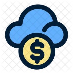 Dinero en la nube  Icono