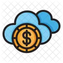 Dinero en la nube  Icono