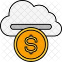 Nube Dinero Moneda Icono