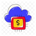 Dinero en la nube  Icono