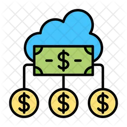 Dinero en la nube  Icono