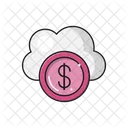 Dólar nube  Icono