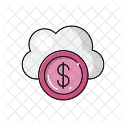 Dólar nube  Icono