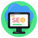 SEO SEO En La Nube Optimizacion De Motores De Busqueda Icono