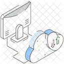 Nube Inteligente Transferencia A La Nube Servicio En La Nube Icono