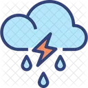 Nube Lluvia Trueno Icono