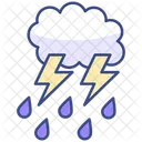 Nube Lluvia Tormenta Nube Pronostico Icono