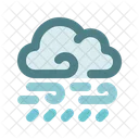 Lluvia Nube Viento Icono