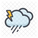 Lluvia De Nubes Clima Lluvioso Icono