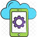 Movil Nube Computacion En La Nube Icono