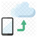 Movil En La Nube Computacion En La Nube Tecnologia En La Nube Icono