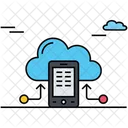 Nube Movil Base De Datos Movil Servidor Movil Icono