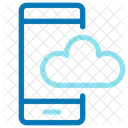 Teléfono inteligente en la nube  Icono