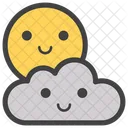 Emoticon De Nube Cara De Nube Diseno De Nube Icono