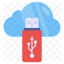 USB En La Nube Flash En La Nube Tarjeta De Memoria En La Nube Icono