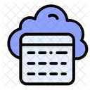 Nube Web Nube Datos En La Nube Icono