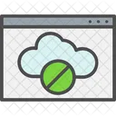 Nube web bloqueada  Icono