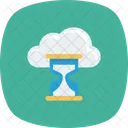 Reloj De Arena En La Nube Carga En La Nube Actualizacion En La Nube Icono