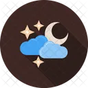 Nublado Luna Tiempo Icono