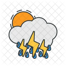 Lluvia nublada  Icono