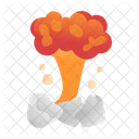 Nuclear Explosion Blasting Disaster Icon
