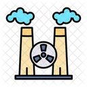 Nuclear Plant Chimney Air Pollution Icon