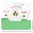 Nuclear Plant Cooling Tower Power Plant Icon