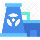 Nuclear Plant Radiation Building Icon