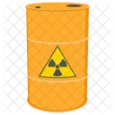 Nuclear Waste Radioactive Wastebin Icon