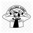 Nucleo Escalofriante Alegre Feliz Icono