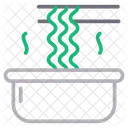 Nudeln Schussel Essstabchen Symbol