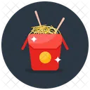 Nudelpackung Gebratene Spaghetti Chinesisches Essen Symbol