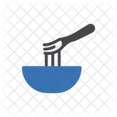 Nudeln Schussel Gabel Symbol