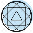 Icono De Linea Delgada Sombra De Color Del Nudo Celta Icono