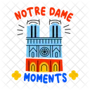 Notre Dame Monumento Viaje Icono