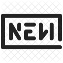 Nuevo Llegada Etiqueta Icono