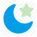 Nuit Lune Demi Lune Icône