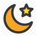 Nuit Lune Demi Lune Icône